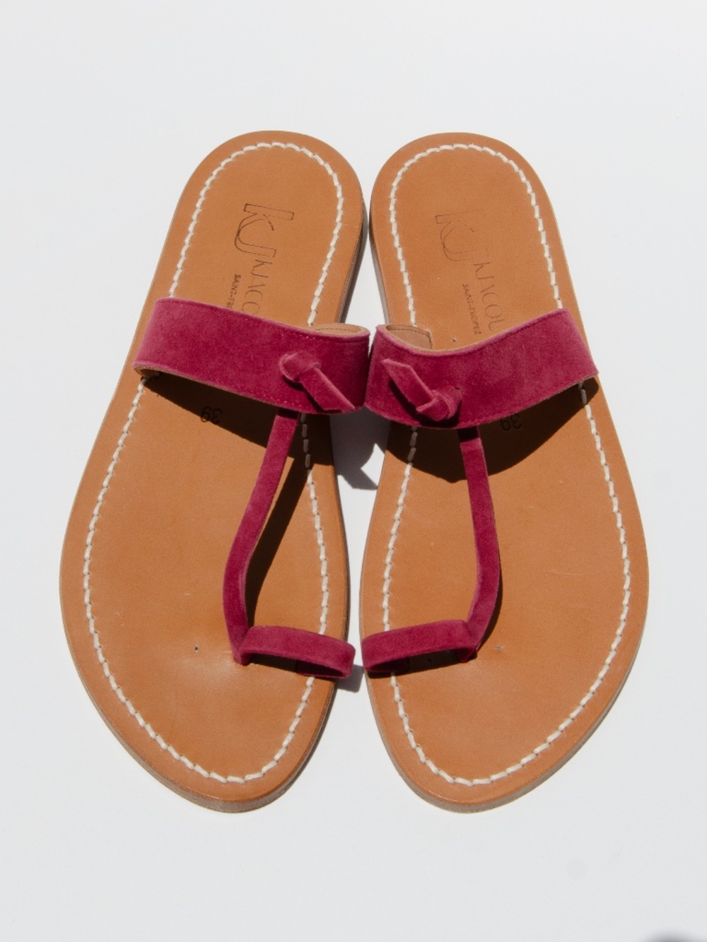 K.jacques Ganges in Raspberry Suede 39 NWOB
